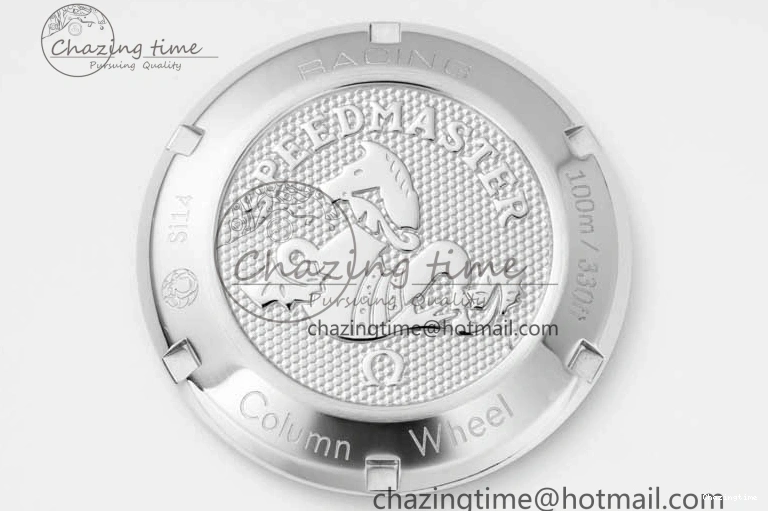 0314 ZipUp Speedmaster Racing Master SS HKF Best Edition Gray Black Dial on Black Rubber Strap A 7811